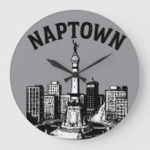 Naptown Indianapolis Indiana Große Wanduhr (Vorderseite)
