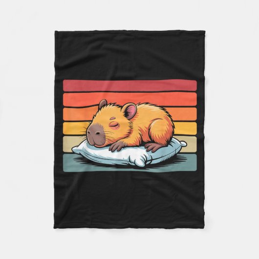 Napybara For Men Women Cute Capybara Sleeng Nap Lo Fleecedecke (Vorderseite)