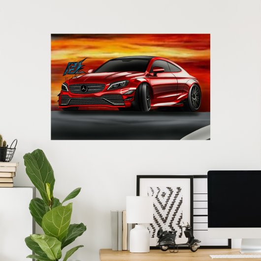 naquash Design mercedes amg c63 s Coupe Poster (Heimbüro)