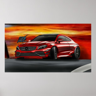 naquash Design mercedes amg c63 s Coupe Poster
