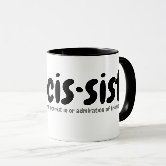 nar ・ cis ・ sistige KaffeeTasse (VorderseiteRechts)