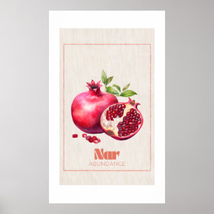 Nar Türkischer Granatapfel Überfluss Volkskunst Le Poster