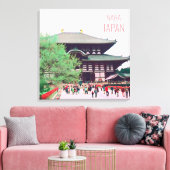 Nara berühmtes Tempel Reiseplakat Japan Leinwanddruck (Insitu (Wohnzimmer))