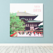 Nara berühmtes Tempel Reiseplakat Japan Leinwanddruck (Insitu (Holzboden))