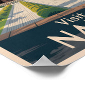 Nara Japan Illustration Travel Art Vintage Poster (Ecke)