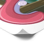 Nara Japan Tintenfisch Reiseplakat Poster (Ecke)