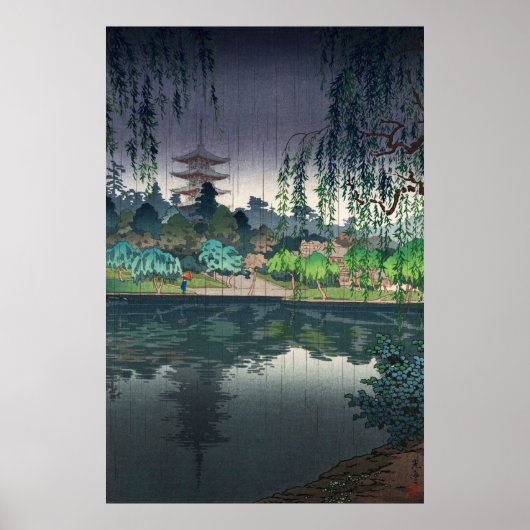 Nara Kofukuji Temple von Tsuchiya Koitsu Poster (Vorne)