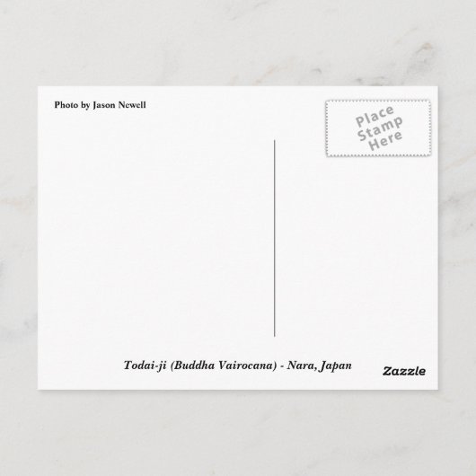 Nara no Daibutsu Postkarte (Rückseite)