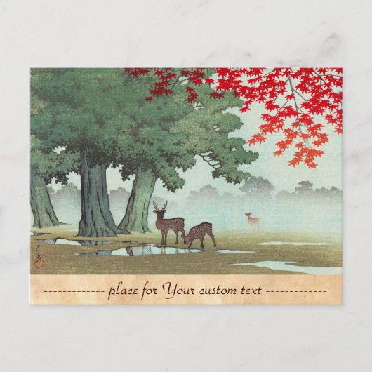 Nara Park Hasui Kawase shin hanga szenerie Kunst Postkarte (Vorderseite)