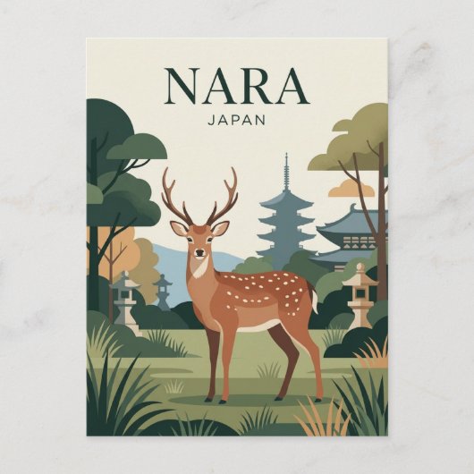 Nara Park Japan Postkarte (Vorderseite)