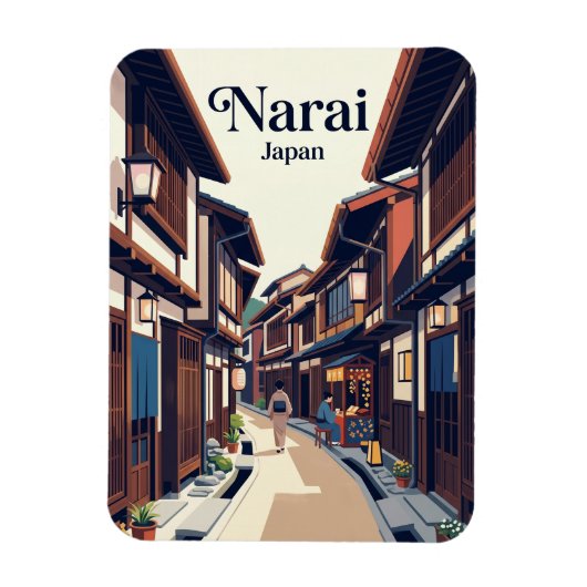 Narai-juku-Gasse Japan Magnet (Vertikal)