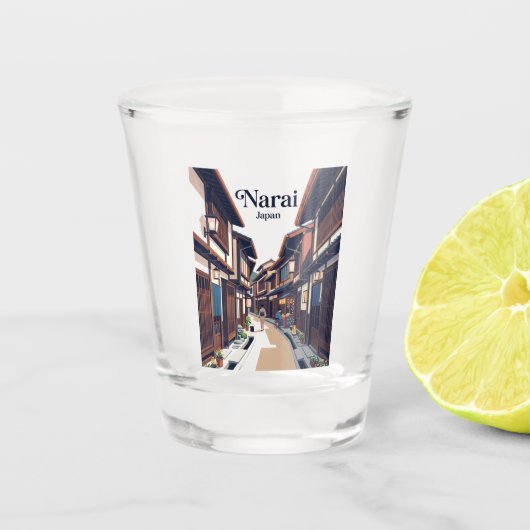 Narai-juku-Gasse Japan Schnapsglas (Vorderseite)