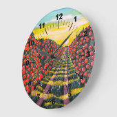 Naranjas de Valencia Painting by Alfred Fox Große Wanduhr (Winkel)