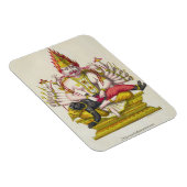 Narasimha, graviert von de Marlet (Farbe litho) Magnet (Rechte Seite)