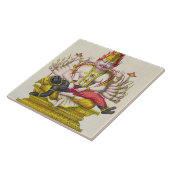 Narasimha, graviert von de Marlet (Farbelitho) Fliese (Seite)