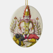 Narasimha, graviert von de Marlet (Farbelitho) Keramik Ornament (Rechts)