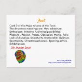 Narbe-Tarot-Karte Hinweiskarte (Rückseite)