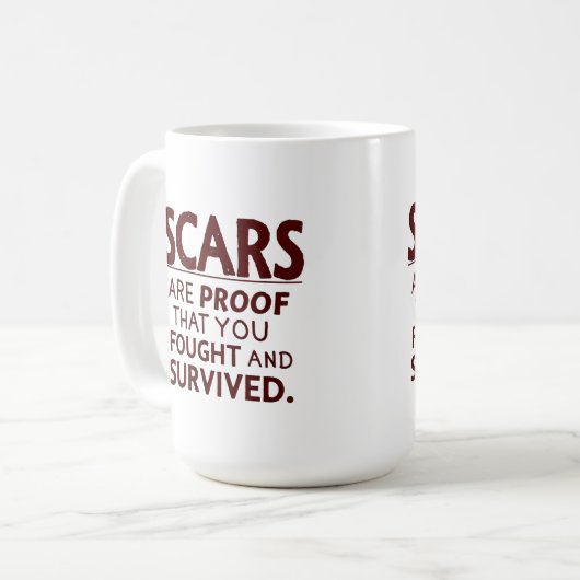 Narben des Überlebens Kaffeetasse (Vorderseite Links)