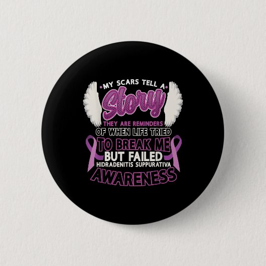 Narben erzählen eine Geschichte Hidradenitis Suppu Button (Vorderseite)