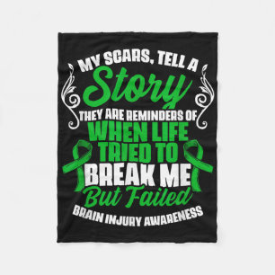 Narben erzählen Story Traumatic Brain Injury Suppo Fleecedecke