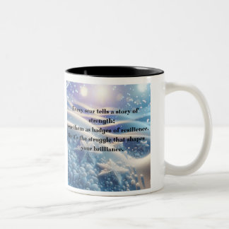 Narben in Narben - Resilienz-Bekenntnis-Kunst Zweifarbige Tasse