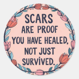 Narben sind Probekleber Runder Aufkleber