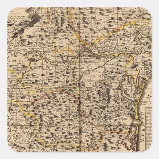 Narbonne Frankreich Quadratischer Aufkleber (Vorderseite)