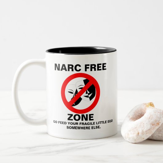 Narc Freihafengebiet-Kaffee-Tasse Zweifarbige Tasse (Mit Donut)