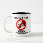 Narc Freihafengebiet-Kaffee-Tasse Zweifarbige Tasse (Links)