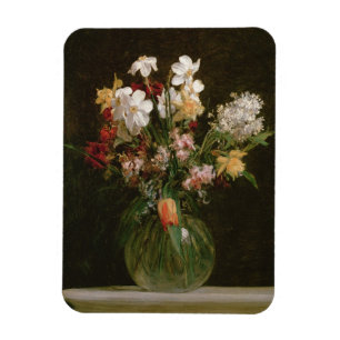 Narcisses Blancs, Jacinthes und Tulipes, 1864 Magnet