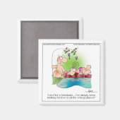 NARCISSIST FRAMAN Cartoon Magnet bis April McCallu (Vorderseite/Rückseite)