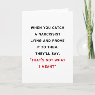 Narcissist Gaslighting Karte