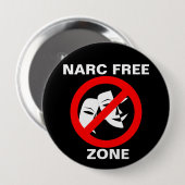 Narcissist-/Narc Freihafengebiet-Knopf-Schwarzes Button (Vorne & Hinten)