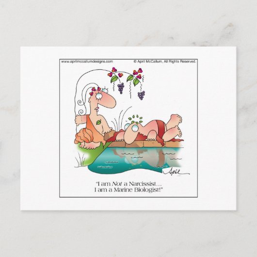 NARCISSIST Postcard bis April McCallum Postkarte (Vorderseite)