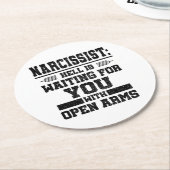 Narcissist Survivor Runder Pappuntersetzer (Angewinkelt)