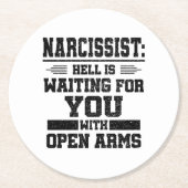 Narcissist Survivor Runder Pappuntersetzer (Vorderseite)