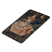 Narcissus at the Well, Medieval Tapestry Magnet (Linke Seite)
