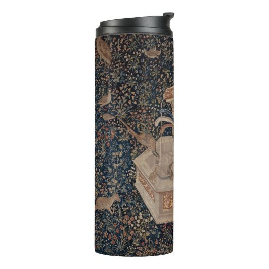 Narcissus at the Well, Medieval Tapestry Thermosbecher (Nach links gedreht)