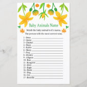 Narcissus Baby Animals Name Game (Vorderseite)