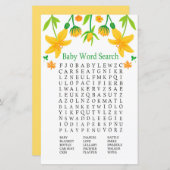 Narcissus Baby Shower Word Search Game (Vorne/Hinten)