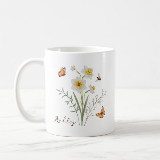 Narcissus Birth Month Flower Kaffeetasse (Links)