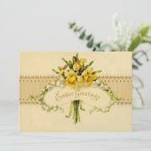 Narcissus Daffodil Lily of The Valley Osterfest Einladung (Stehend Vorderseite)