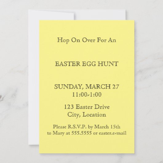 Narcissus Daffodil Lily of The Valley Osterfest Einladung (Rückseite)