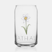 NARCISSUS Dezember Geburtsdatum Blume Individuelle Dosenglas (Rückseite)