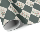 Narcissus Diamond Winter Botanical Wrapping Paper Geschenkpapier (Rolleneckpunkt)