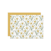 Narcissus Floral Botanical Note Card Mitteilungskarte (Vorderseite/Rückseite Beispiel)