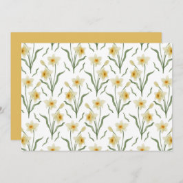 Narcissus Floral Botanical Note Card Mitteilungskarte