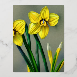 Narcissus Graphic Folien Feiertagspostkarte