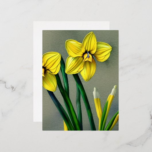 Narcissus Graphic Folien Feiertagspostkarte (Vorderseite/Rückseite)