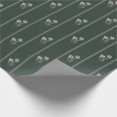 Narcissus Green Stripes Watercolor Wrapping Paper Geschenkpapier (Ecke)